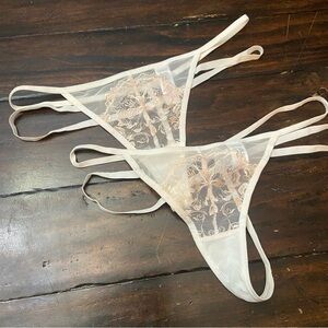 New! Bluebella set of 2 white thong Lace Panties 1780